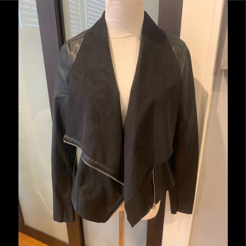 BLANKNYC Onto the Next Faux Drape Jacket